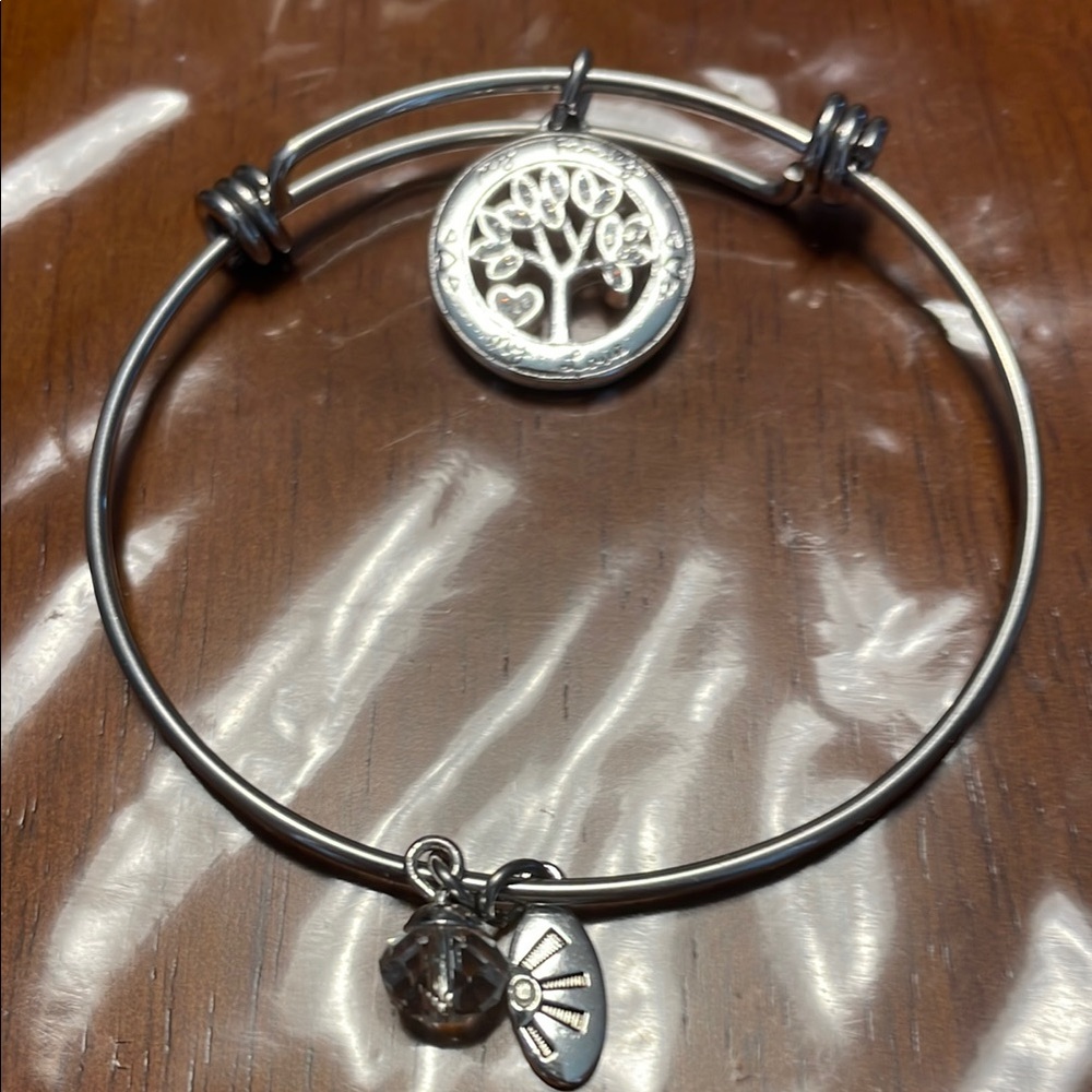 Silver Family Tree Charm Bracelet